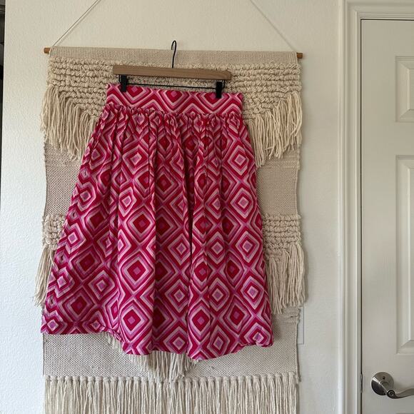 Eliza Christoph Njeri Geometric Poplin Skirt - Picture 1 of 12